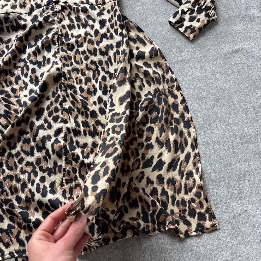 Majorelle Satin Leopard Midi Dress - Picture 4 of 6